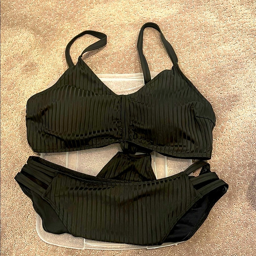 New two piece bikini black 2xl